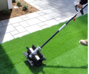 How do you clean fake grass with dog urine?
