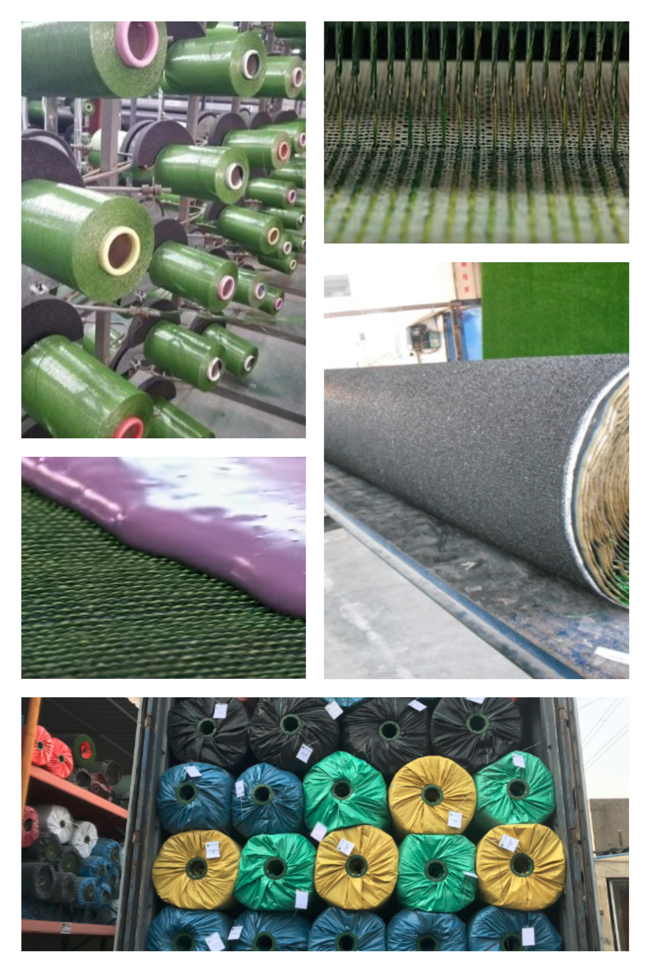 manufacture artificial grass in factory